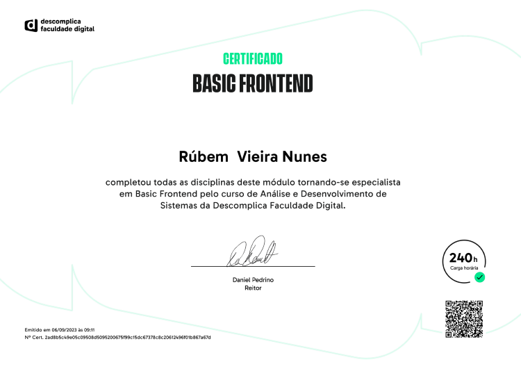 Certificado Basic Frontend